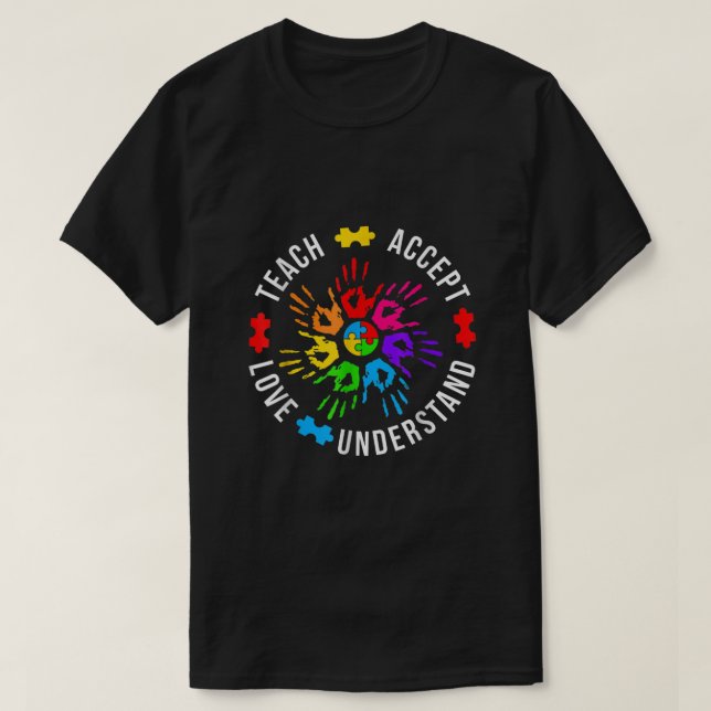 T-shirt Sensibilisation sur l'autisme Enseignant Puzzle Ap (Design devant)