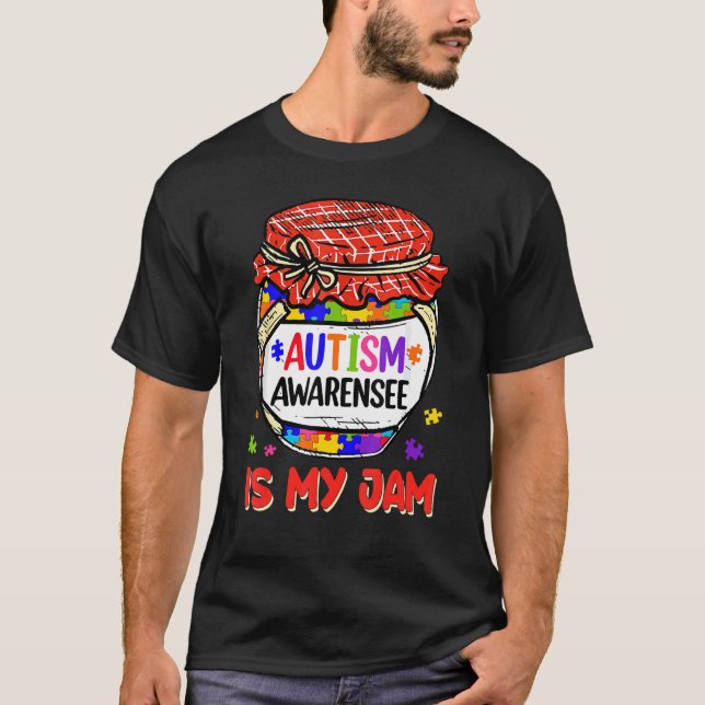 T-shirt Sensibilisation sur l'autisme Est Mon Jam mème mig (Devant)