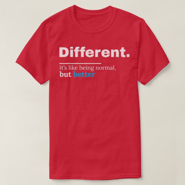 T-shirt Sensibilisation sur l'autisme être différent Sensi (Design devant)