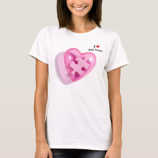 T-shirt Sensibilisation sur l'autisme Femmes Chemise rose 