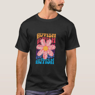 T-shirt Sensibilisation sur l'autisme Fleur Acceptation In