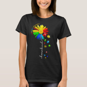 T-shirt Sensibilisation sur l'autisme Fleur marguerite Cho