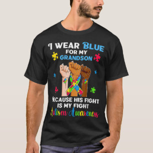 T-shirt Sensibilisation sur l'autisme grand-père grand-mèr