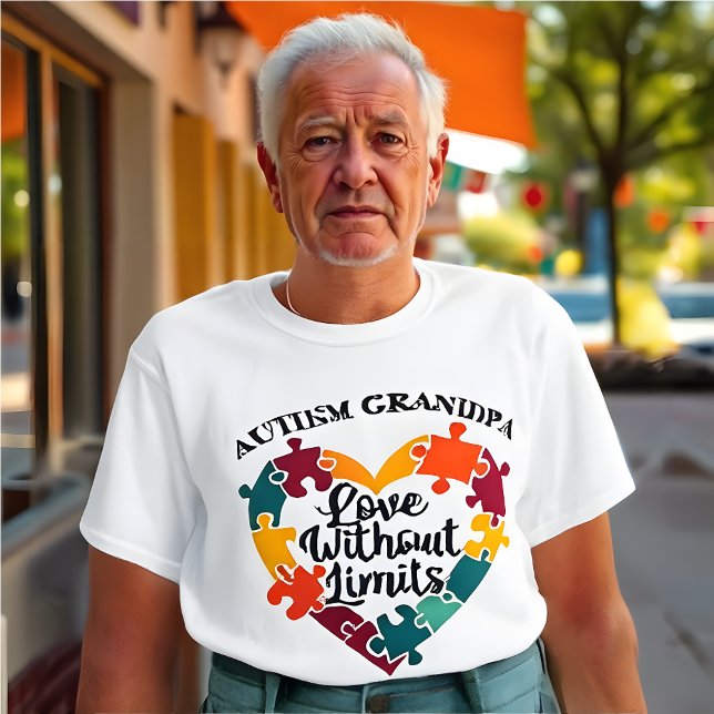 T-shirt Sensibilisation sur l'autisme grand-père : L'amour (Autism Awareness T-Shirt- Grandfather)