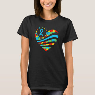 T-shirt Sensibilisation sur l'autisme Heart Support Autist
