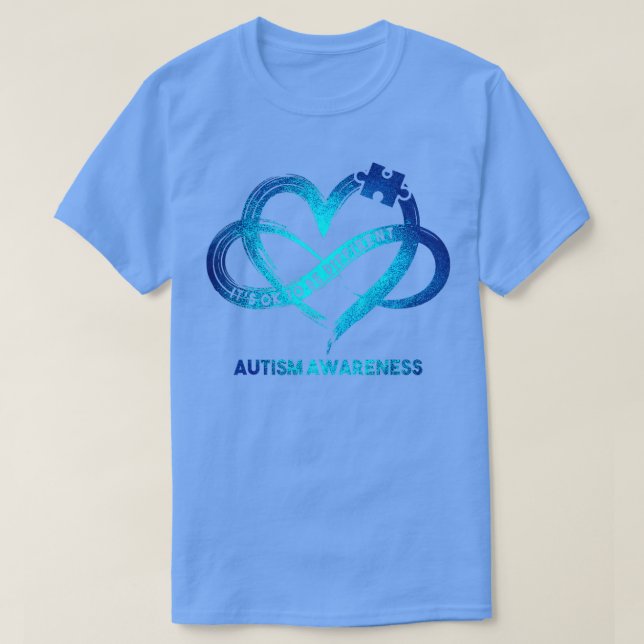 T-shirt Sensibilisation sur l'autisme Infinité Coeur Son O (Design devant)