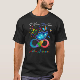 T-shirt Sensibilisation sur l'autisme Je Porte Du Bleu Pou