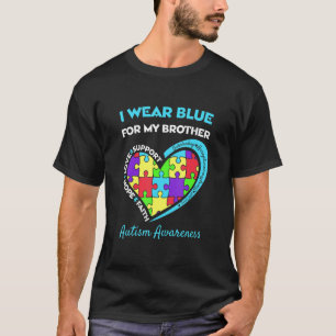 T-shirt Sensibilisation sur l'autisme Je Porte Du Bleu Pou