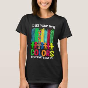T-shirt Sensibilisation sur l'autisme Je Vois Vos Vrais Co