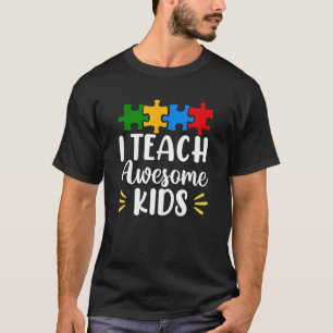 T-shirt Sensibilisation sur l'autisme J'Enseigne Awesome K