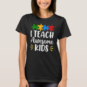 T-shirt Sensibilisation sur l'autisme J'Enseigne Awesome K