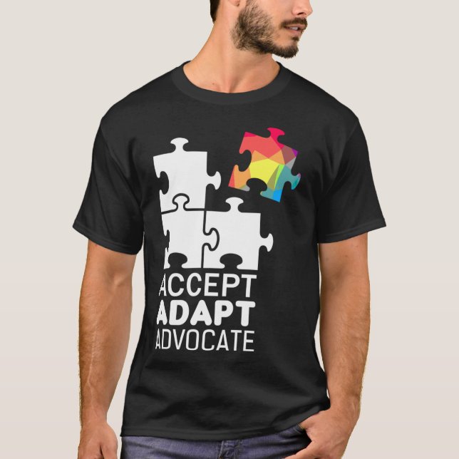 T-shirt Sensibilisation sur l'autisme Jour Puzzle Pièce In (Devant)