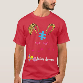 T-shirt Sensibilisation sur l'autisme Leopard Bunny 