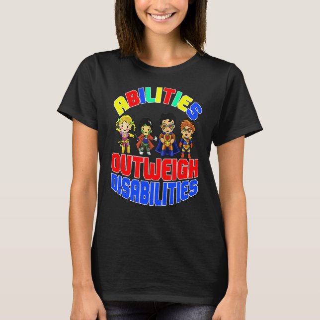 T-shirt Sensibilisation sur l'autisme Les capacités des ga (Devant)