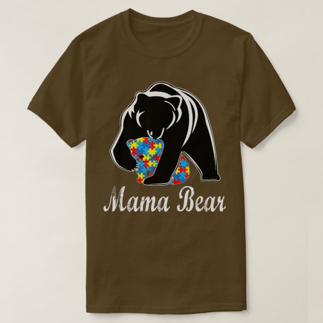 T-shirt Sensibilisation sur l'autisme Mama Soutien aux our (Design devant)