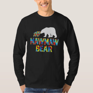 T-shirt Sensibilisation sur l'autisme Mawmaw Bear Puzzle S