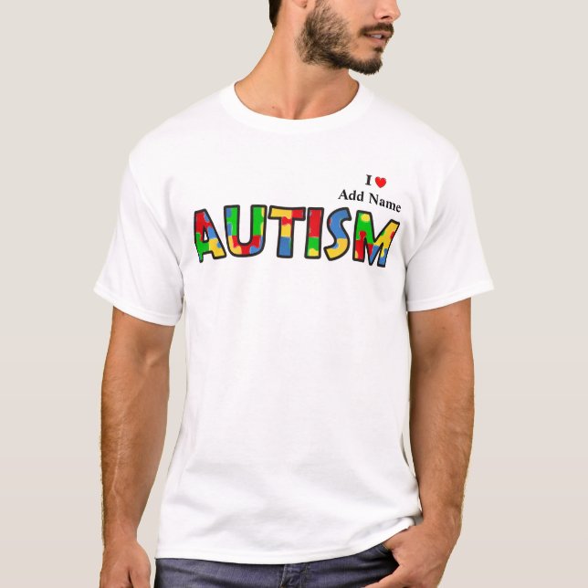 T-shirt Sensibilisation sur l'autisme Mens Chemise Multico (Devant)