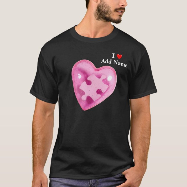 T-shirt Sensibilisation sur l'autisme Mens Chemise rose Co (Devant)