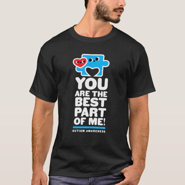 T-shirt Sensibilisation sur l'autisme Mens Papa Blue Puzzl (Devant)