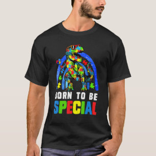 T-shirt Sensibilisation sur l'autisme Mois Dinosaur Né spé