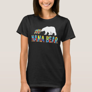 T-shirt Sensibilisation sur l'autisme Nana Bear Puzzle Sup