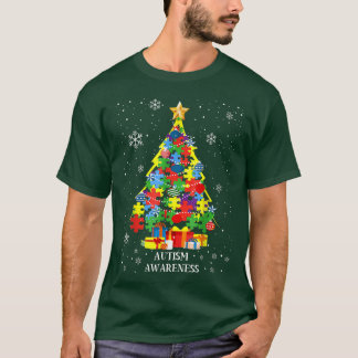 T-shirt Sensibilisation sur l'autisme Noël Arbre de Noël C