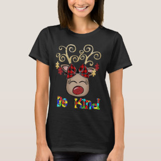T-shirt Sensibilisation sur l'autisme Noël Reindeer Be Kin