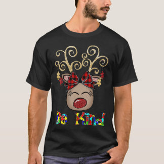 T-shirt Sensibilisation sur l'autisme Noël Reindeer Be Kin