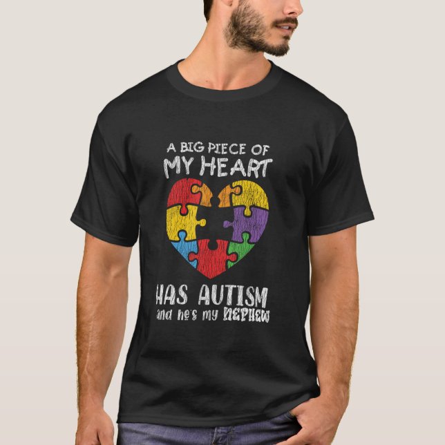 T-shirt Sensibilisation sur l'autisme Oncle Tante Famille  (Devant)
