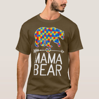 T-shirt Sensibilisation sur l'autisme Ours Mama Pièce de p