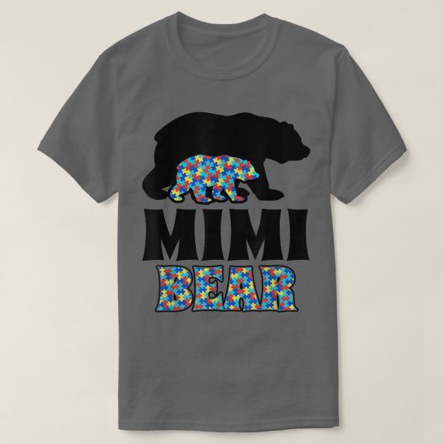 T-shirt Sensibilisation sur l'autisme Ours Mimi (Design devant)