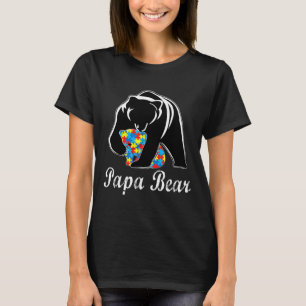 T-shirt Sensibilisation sur l'autisme Papa Support Ours Ad