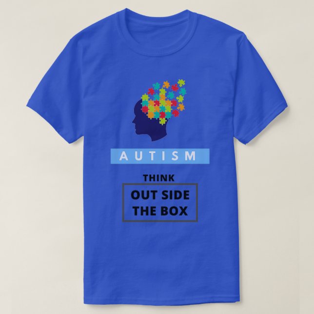 T-shirt Sensibilisation sur l'autisme Pensez Dehors De La  (Design devant)