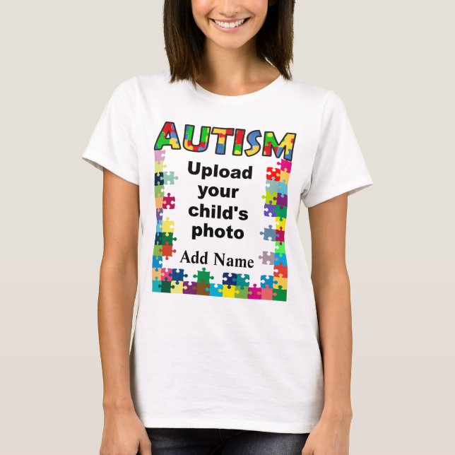 T-shirt Sensibilisation sur l'autisme Personnaliser du cad (Devant)