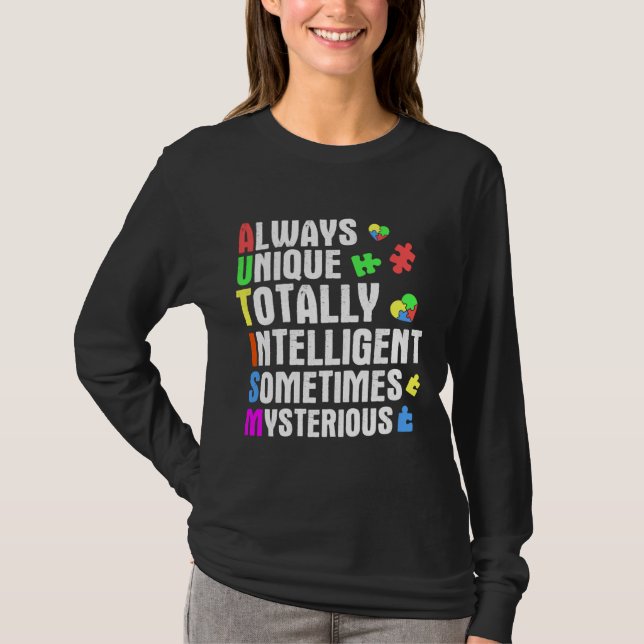 T-shirt Sensibilisation sur l'autisme Plus Taille Acceptat (Devant)