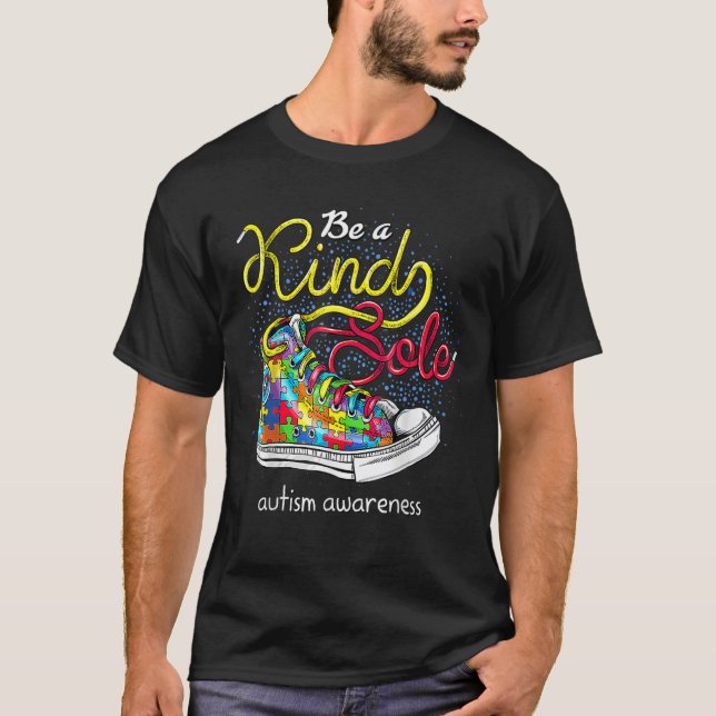 T-shirt Sensibilisation sur l'autisme Puzzle chaussures Be (Devant)
