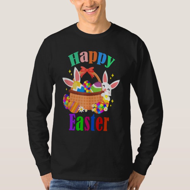 T-shirt Sensibilisation sur l'autisme Puzzle Cute Easter B (Devant)