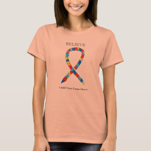 T-shirt Sensibilisation sur l'autisme Puzzle de ruban ASD