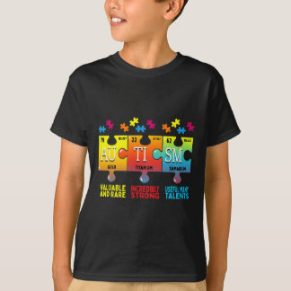 T-shirt Sensibilisation sur l'autisme Puzzle Éléments chim