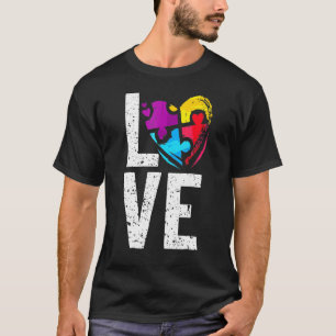 T-shirt Sensibilisation sur l'autisme Puzzle Entendre Amou