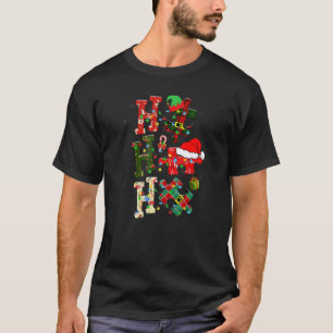 T-shirt Sensibilisation sur l'autisme Puzzle Noël Hohoho A