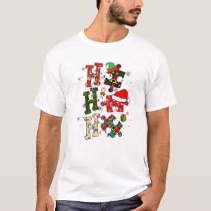 T-shirt Sensibilisation sur l'autisme Puzzle Noël Hohoho A
