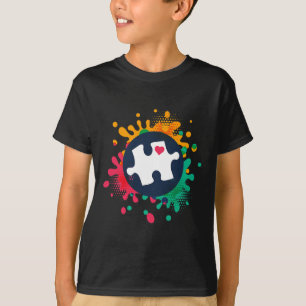 T-shirt Sensibilisation sur l'autisme Puzzle Piece Love Au