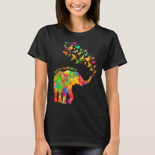 T-shirt Sensibilisation sur l'autisme Puzzle Pièces Élépha