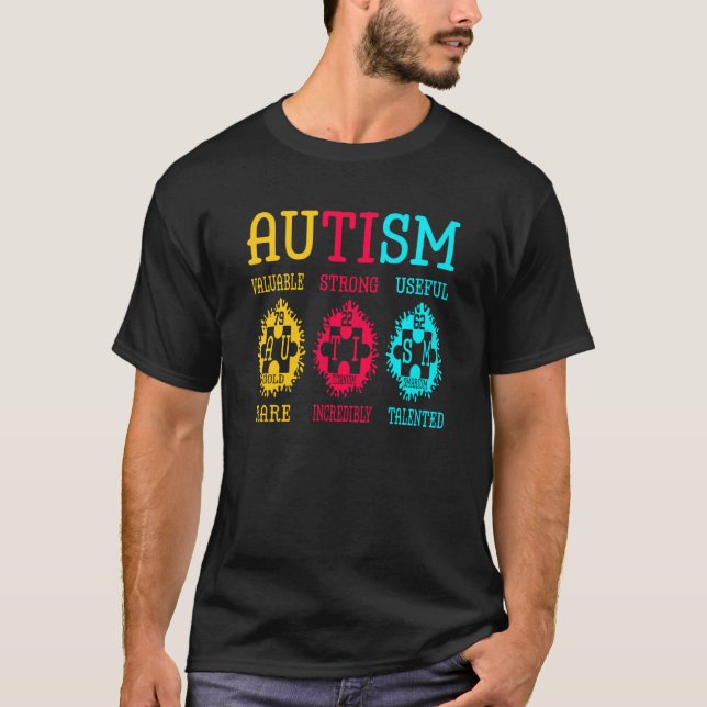 T-shirt Sensibilisation sur l'autisme Puzzle Tableau Pério (Devant)