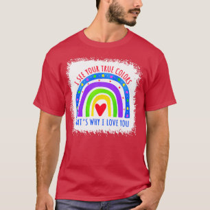 T-shirt Sensibilisation sur l'autisme Rainbow Puzzle Pièce