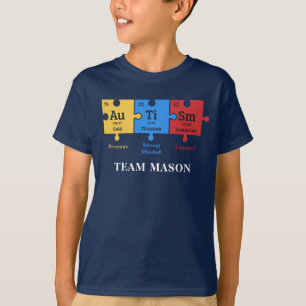 T-shirt Sensibilisation sur l'autisme Science Geek personn