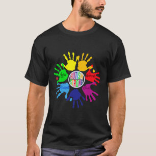 T-shirt Sensibilisation sur l'autisme Signal Langue Main P