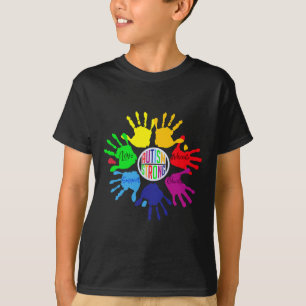 T-shirt Sensibilisation sur l'autisme Signal Langue Main P