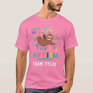 T-shirt Sensibilisation sur l'autisme Sloth Accrochez-Vous